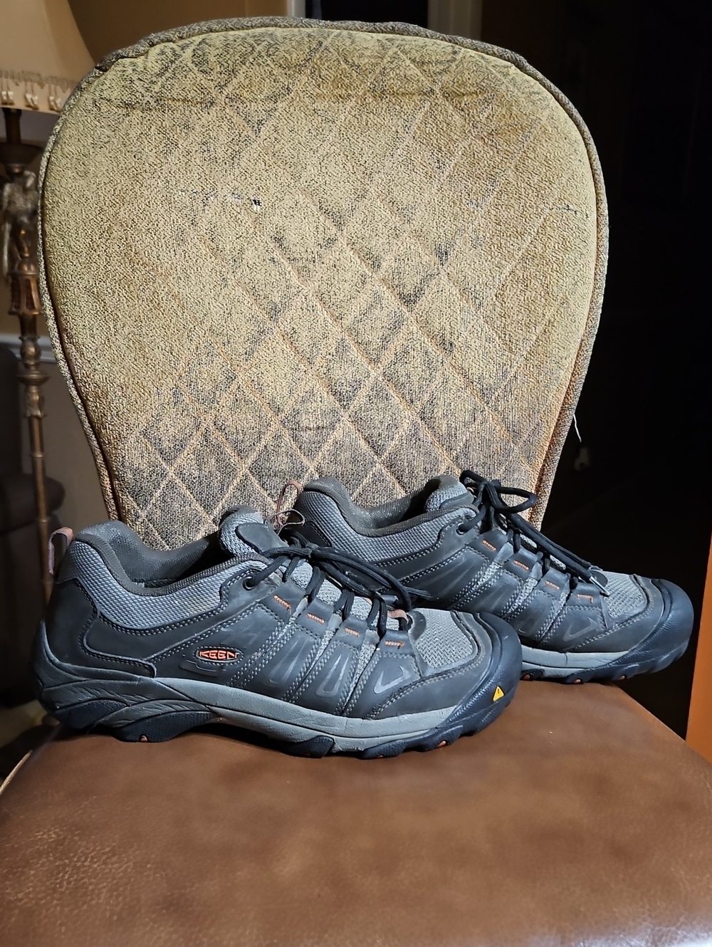 Keen Utility Boulder Low Steel Toe Safety Work Boots Shoes Slip Resistant Gray